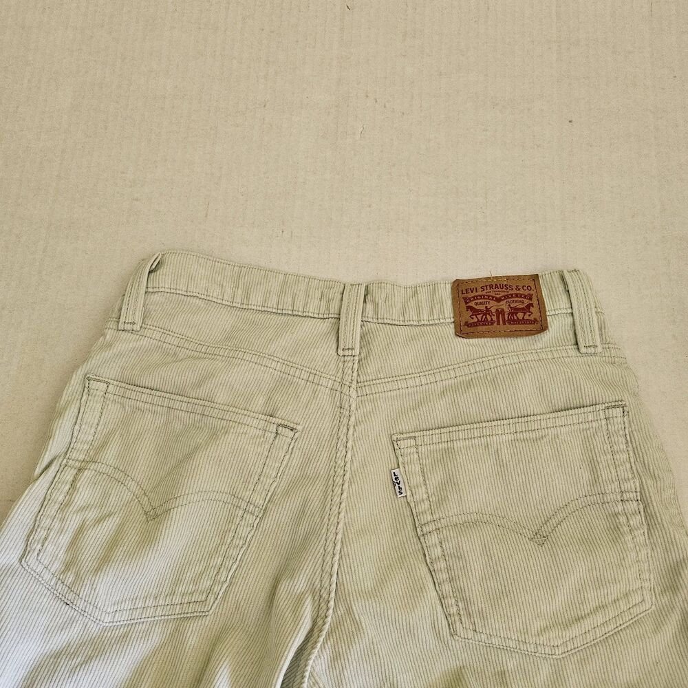 Levi's 94 Baggy Jeans Womens‎ 29 Mint Green Corduroy Loose Fit Straight Leg Y2K - Picture 8 of 11